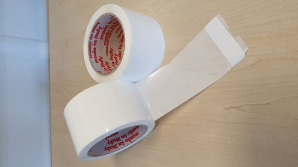 PP-Verpackungsband 28 µ weiß 48/66 low, Spezial-Acrylatkleber