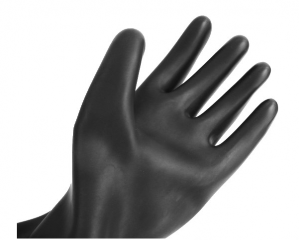 Sandstrahl-Handschuhe Latex, Gr. 10, 580 mm lang mit Stulpe , schwarz
